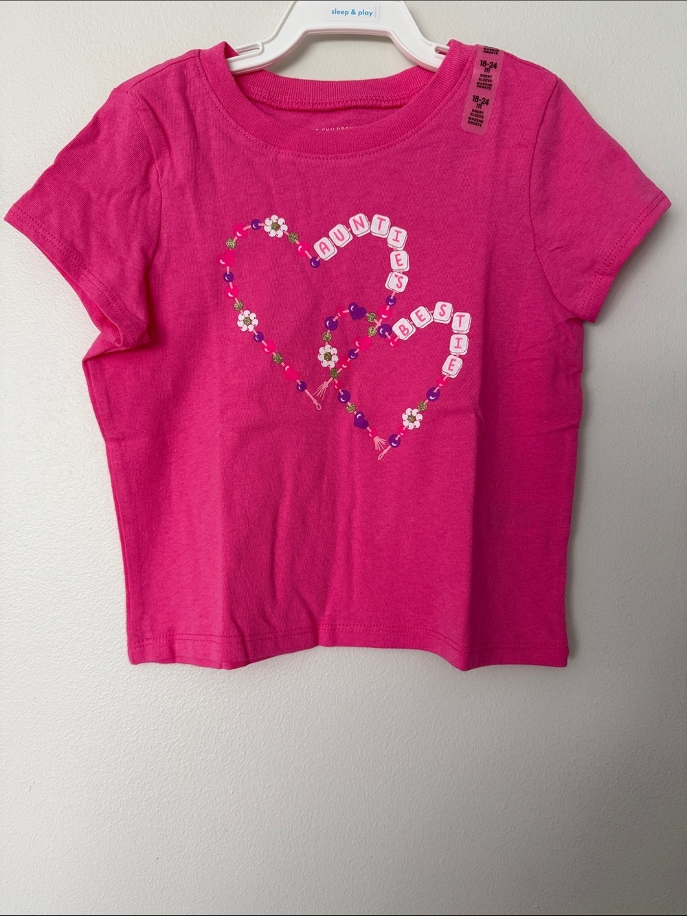 Kids' Pink 'Auntie's Bestie' Heart Graphic Tee